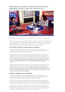 Entrevista en radio Moncloa para hablar de Balansiya